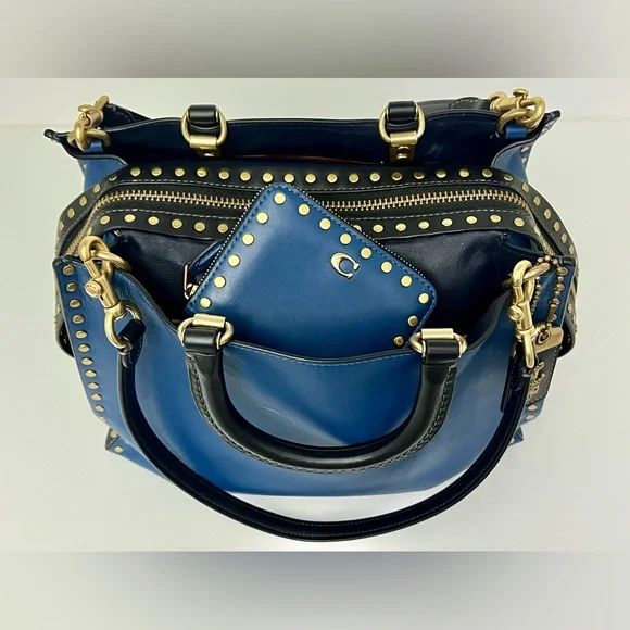 Coach Rogue 30 In Rivets & Wallet Set. Jennifer Lopez Collectors Special Edition - Picture 13 of 14
